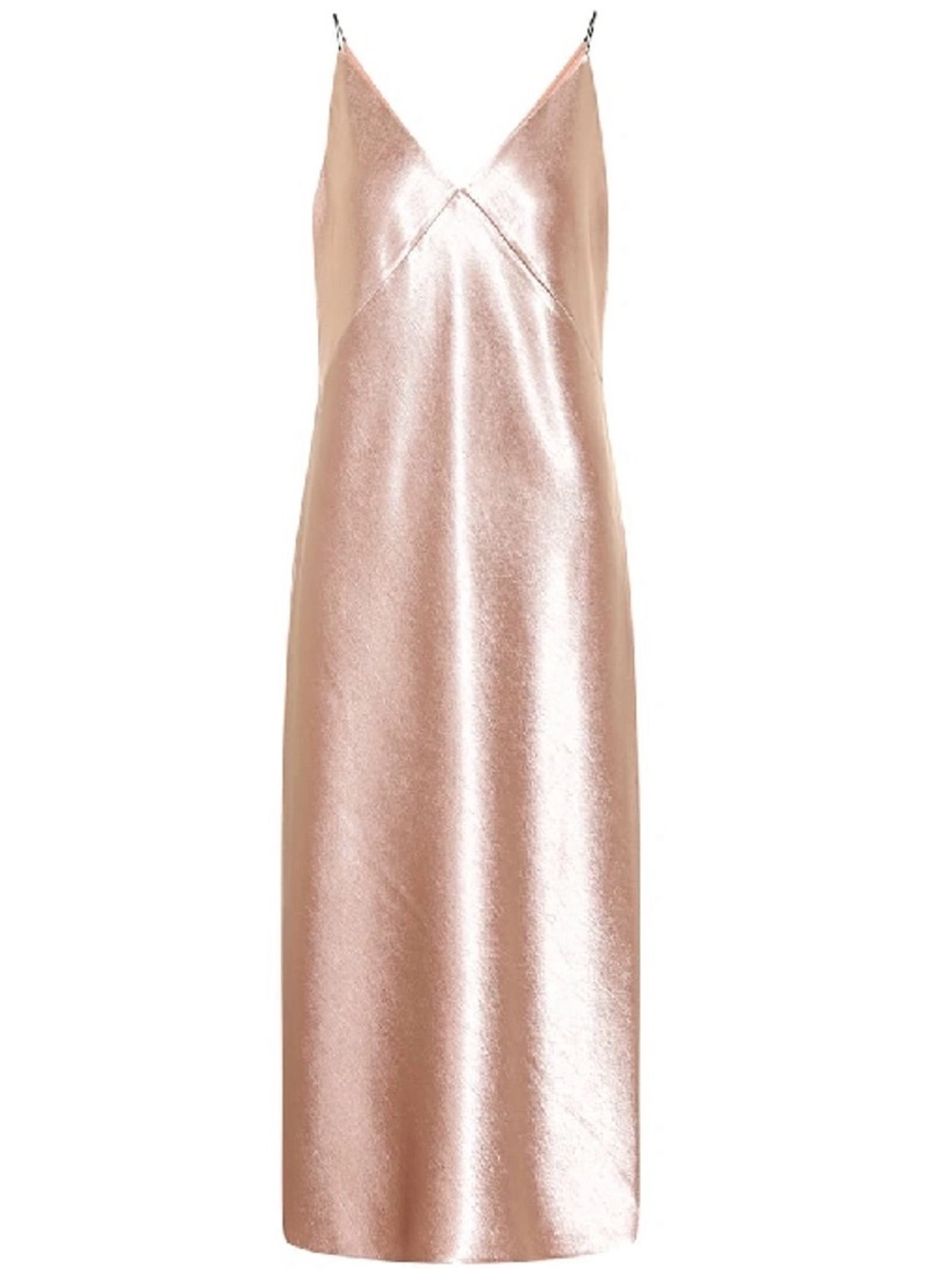 Vince V-Neck Bias Cut Midi Dress – Blush Pink | Size Small